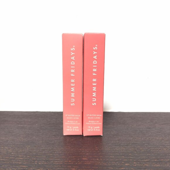 2Pcs:Birthday Cake/Summer Fridays Lip Butter Balm/New - Picture 2 of 4